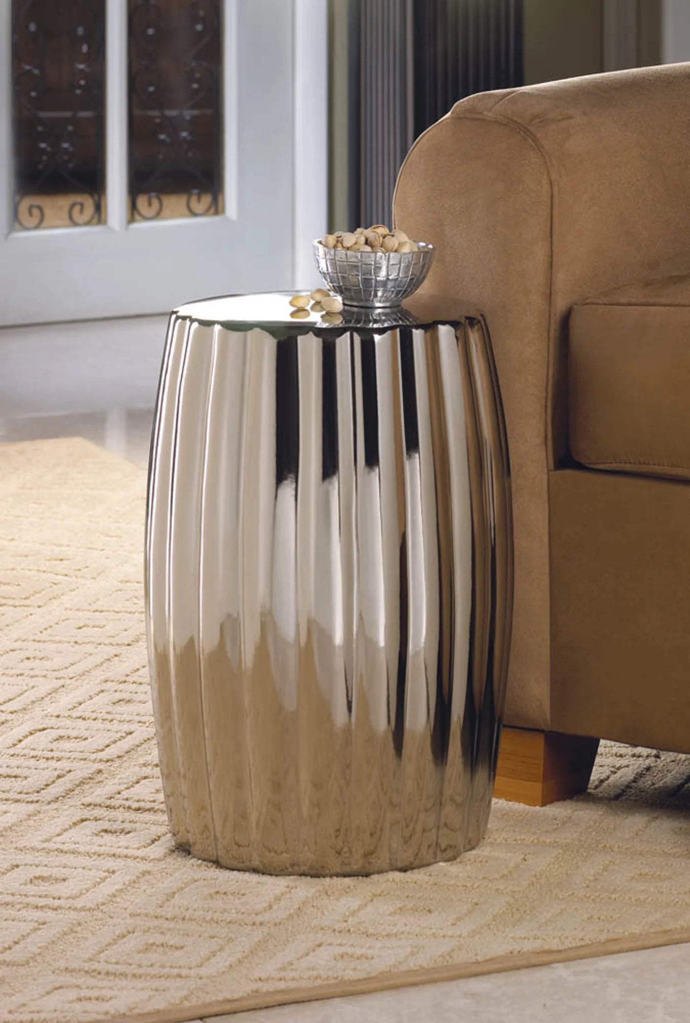 Silver Decorative Stool image 2