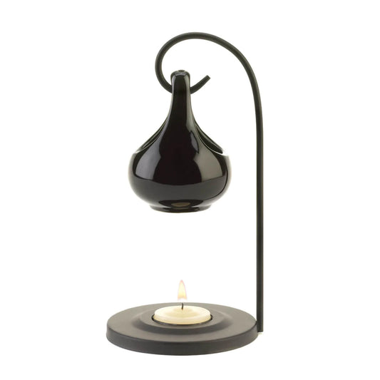 Black Tear Drop Oil Warmer image 0