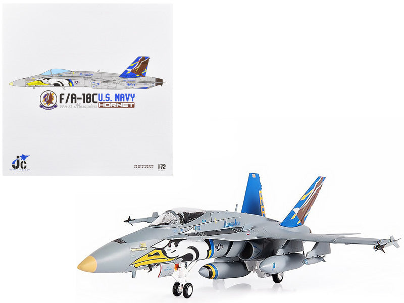 F/A-18C U.S. Navy Hornet Fighter Aircraft "VFA-82 Marauders" with Display Stand Limited Edition to 600 pieces Worldwide 1/72 Diecast Model by JC Wings image 1