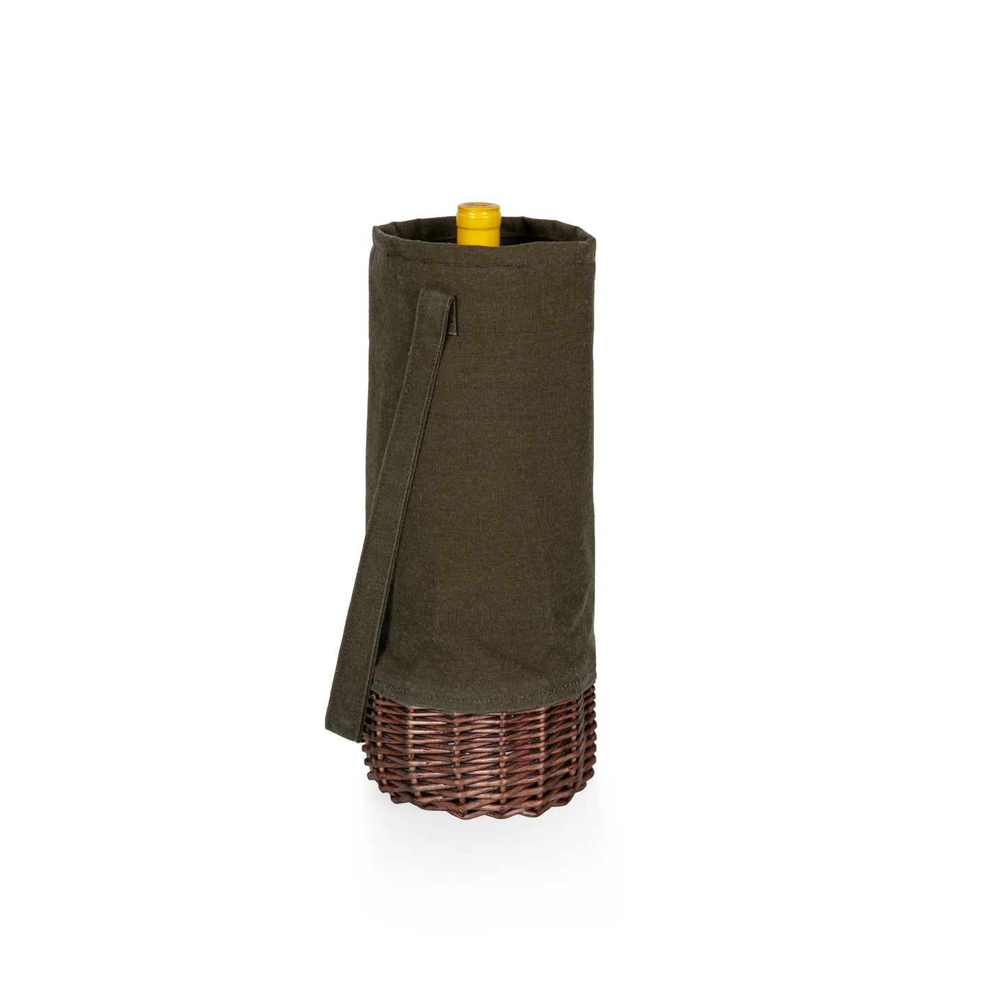 Malbec Insulated Canvas and Willow Wine Bottle Basket image 4