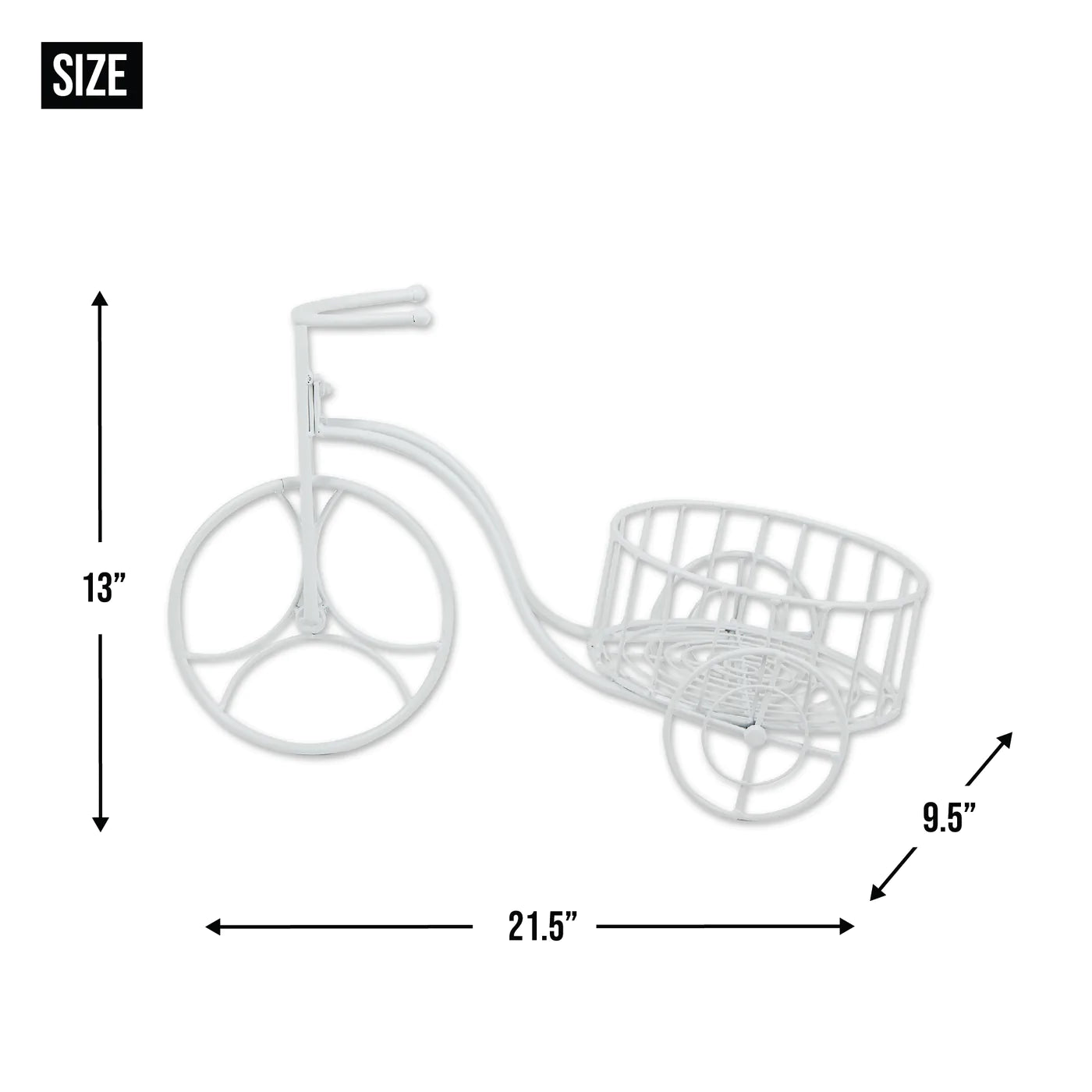 White Tricycle Plant Display image 3