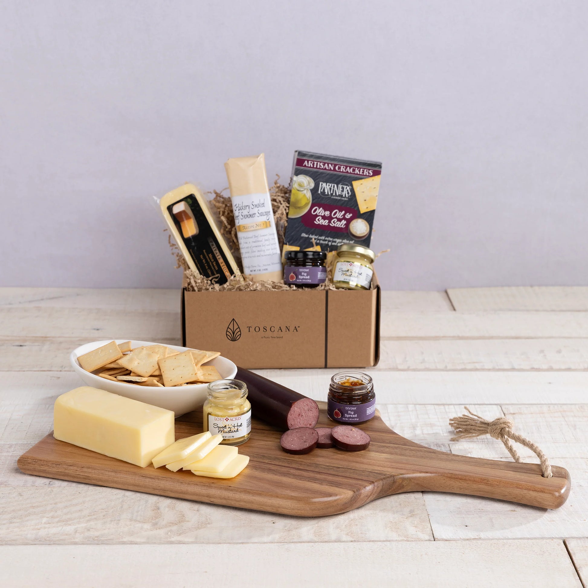 Artisan 18" Charcuterie Board with Gourmet Gift Pack image 0