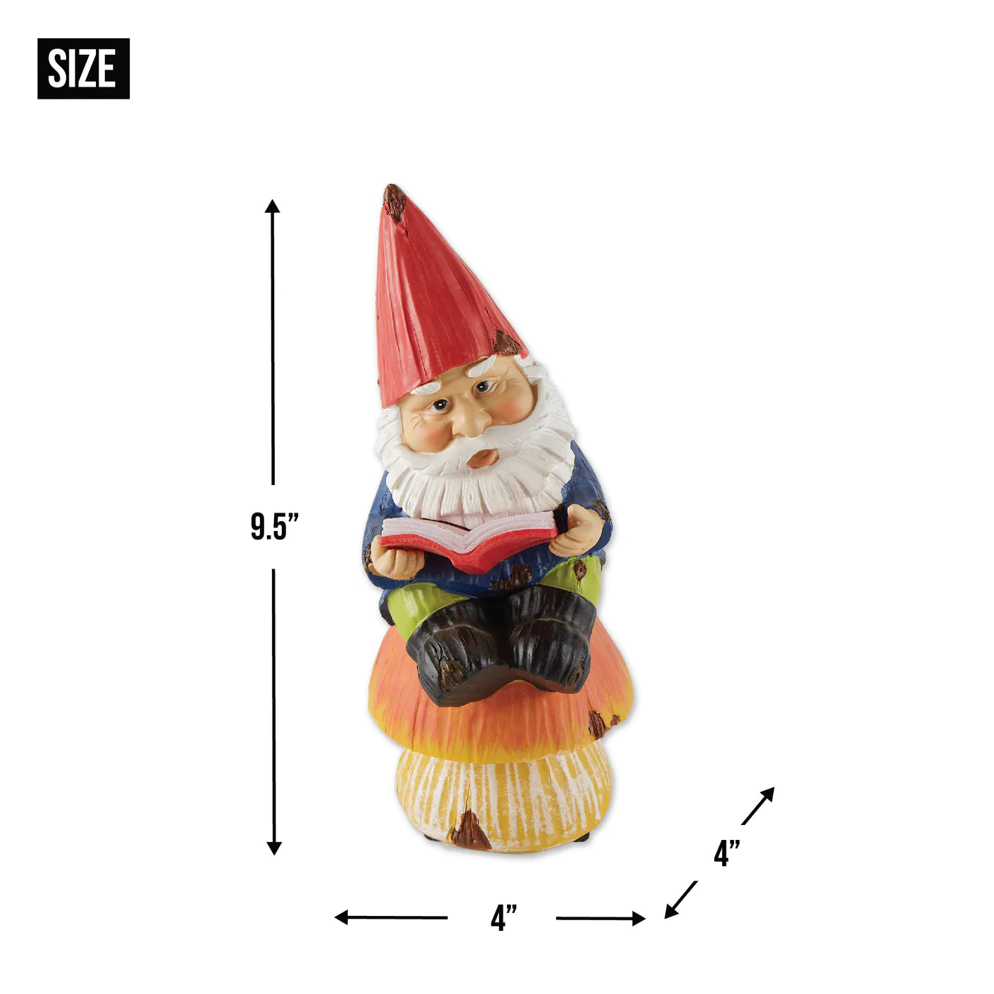 Solar Bookworm Gnome Figurine image 5