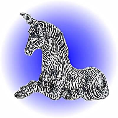 Resting Unicorn Pewter Figurine - Lead Free image 1