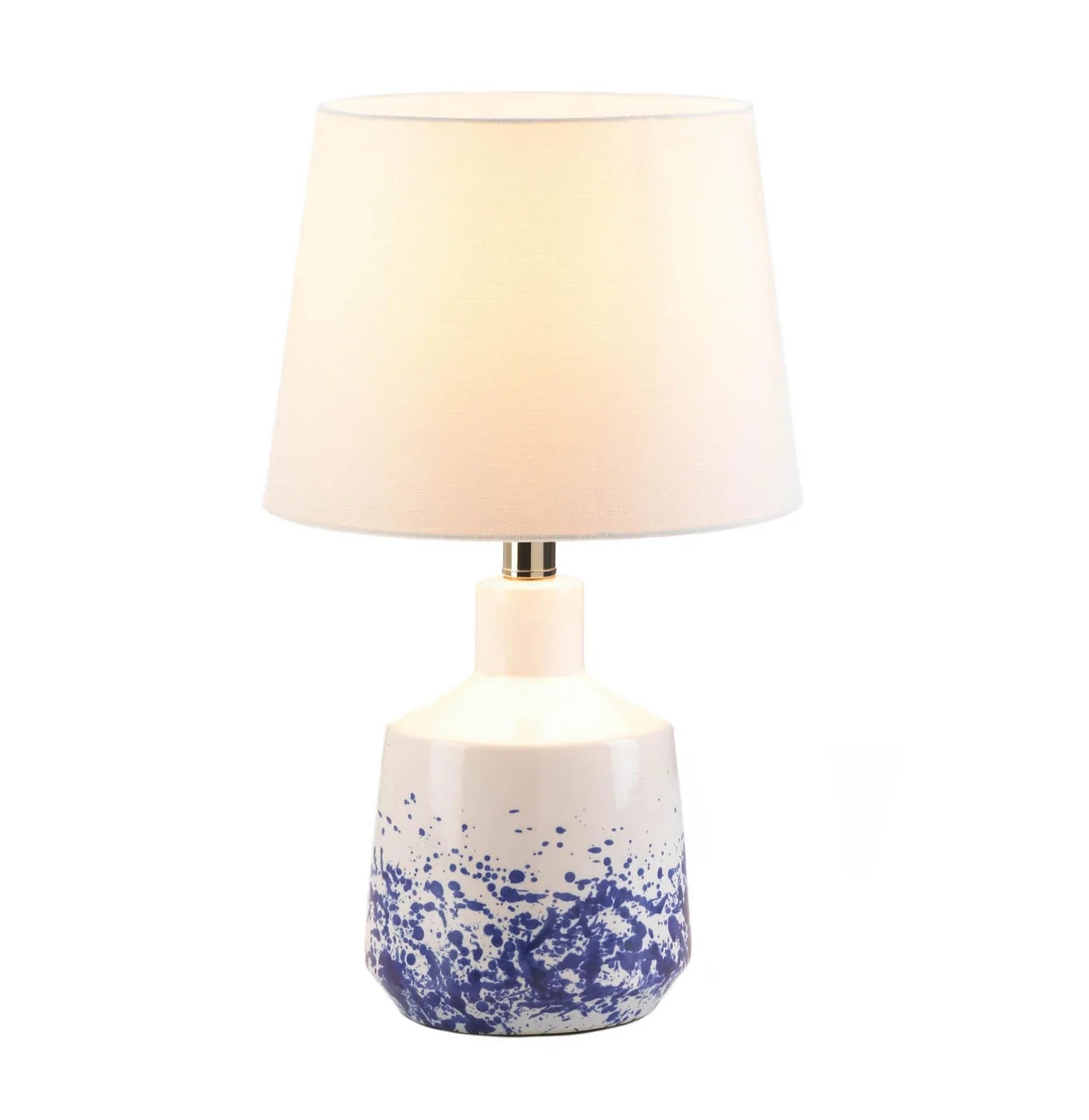 White and Blue Splash Table Lamp image 2