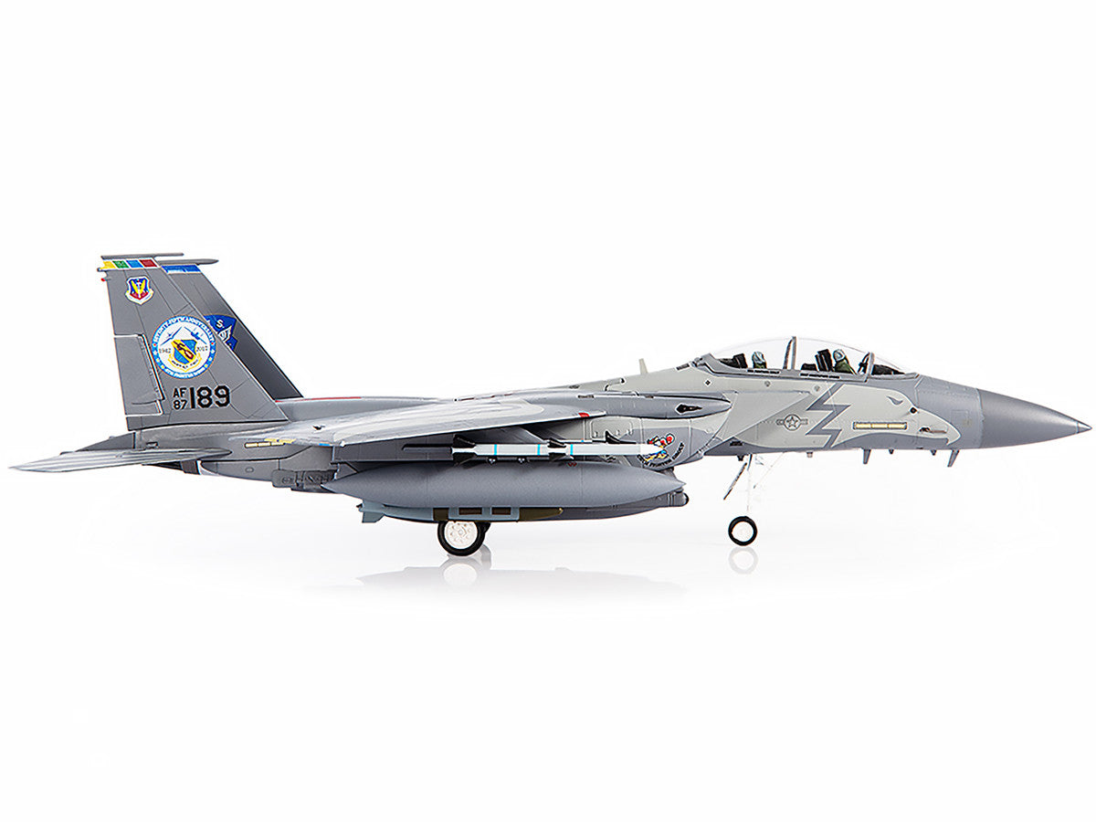 F-15E U.S. Air Force Strike Eagle Fighter Aircraft "4th Fighter Wing 2017 75th Anniversary" with Display Stand Limited Edition to 700 pieces Worldwide 1/72 Diecast Model by JC Wings image 2