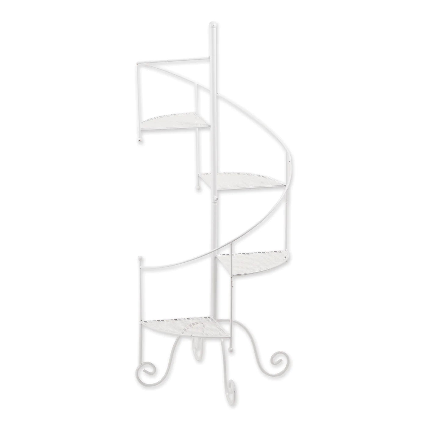 White Spiral Showcase Plant Stand image 1