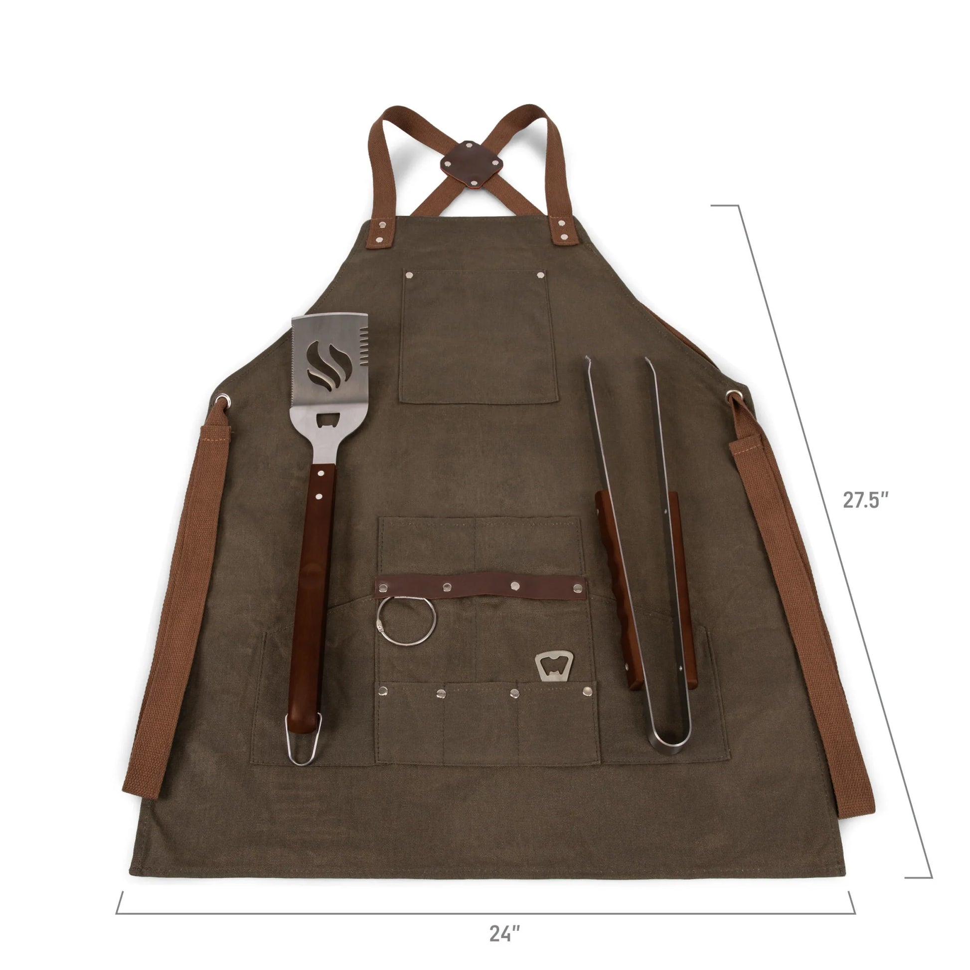 BBQ Apron with Tools & Bottle Opener image 5