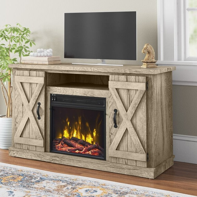 FarmHouse Rustic Pine TV Entertainment Electric Fireplace image 3