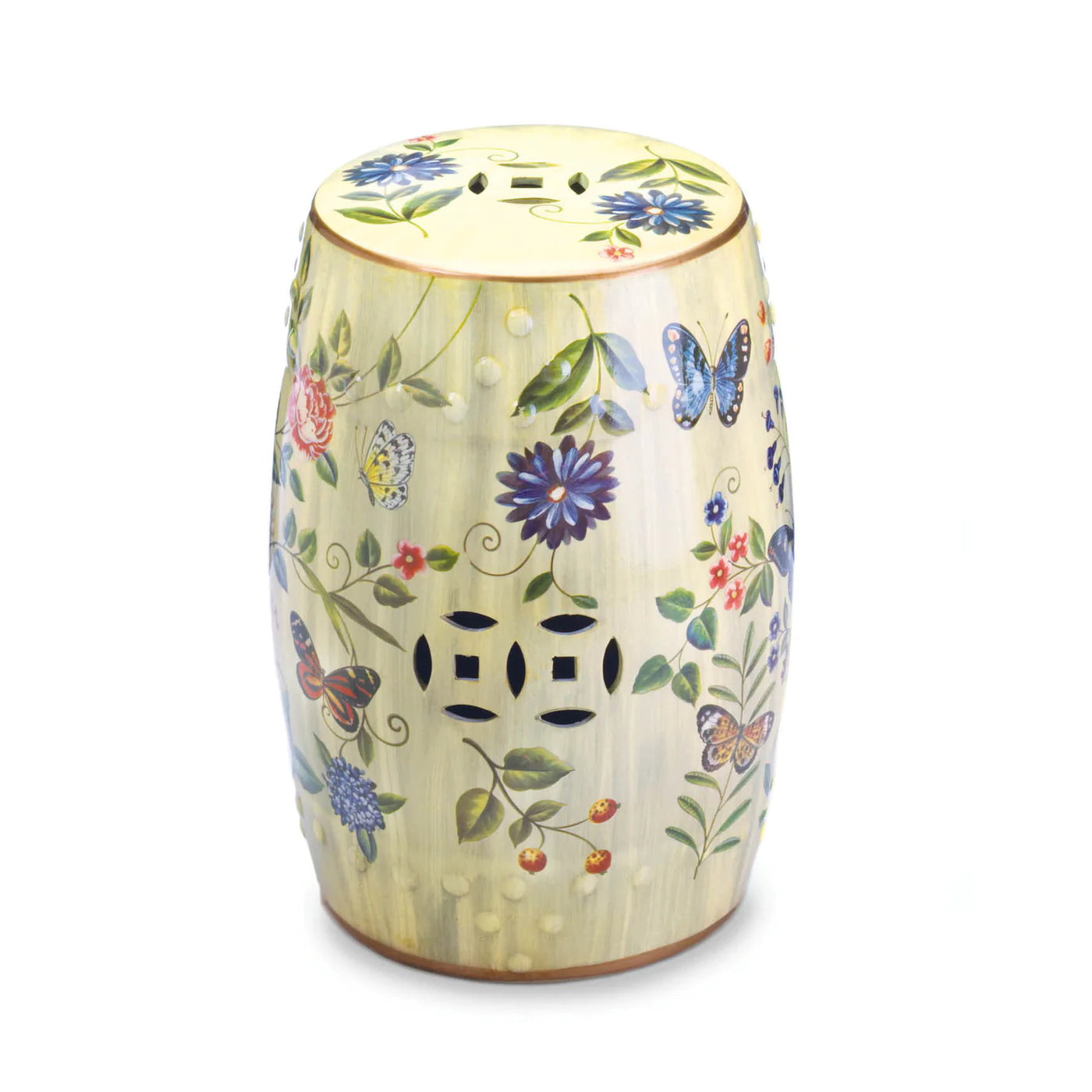 Butterfly Garden Ceramic Stool image 0