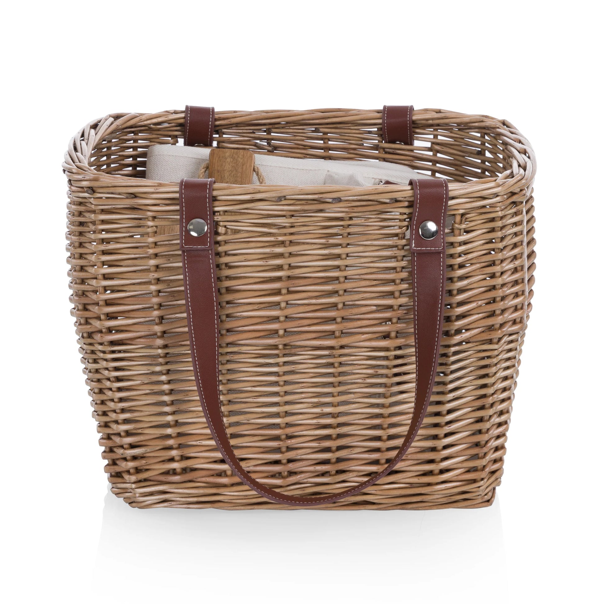 Terrabella Earth Friendly Handwoven Picnic Basket Set for 2 image 5