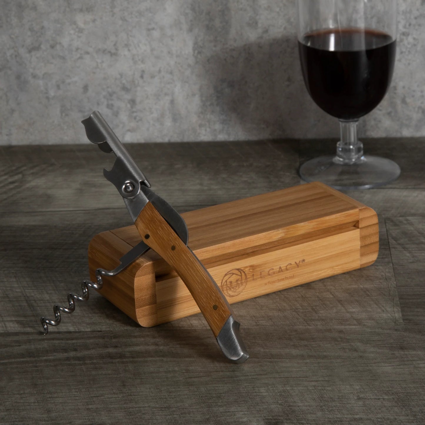 Elan Deluxe Corkscrew In Bamboo Box image 0