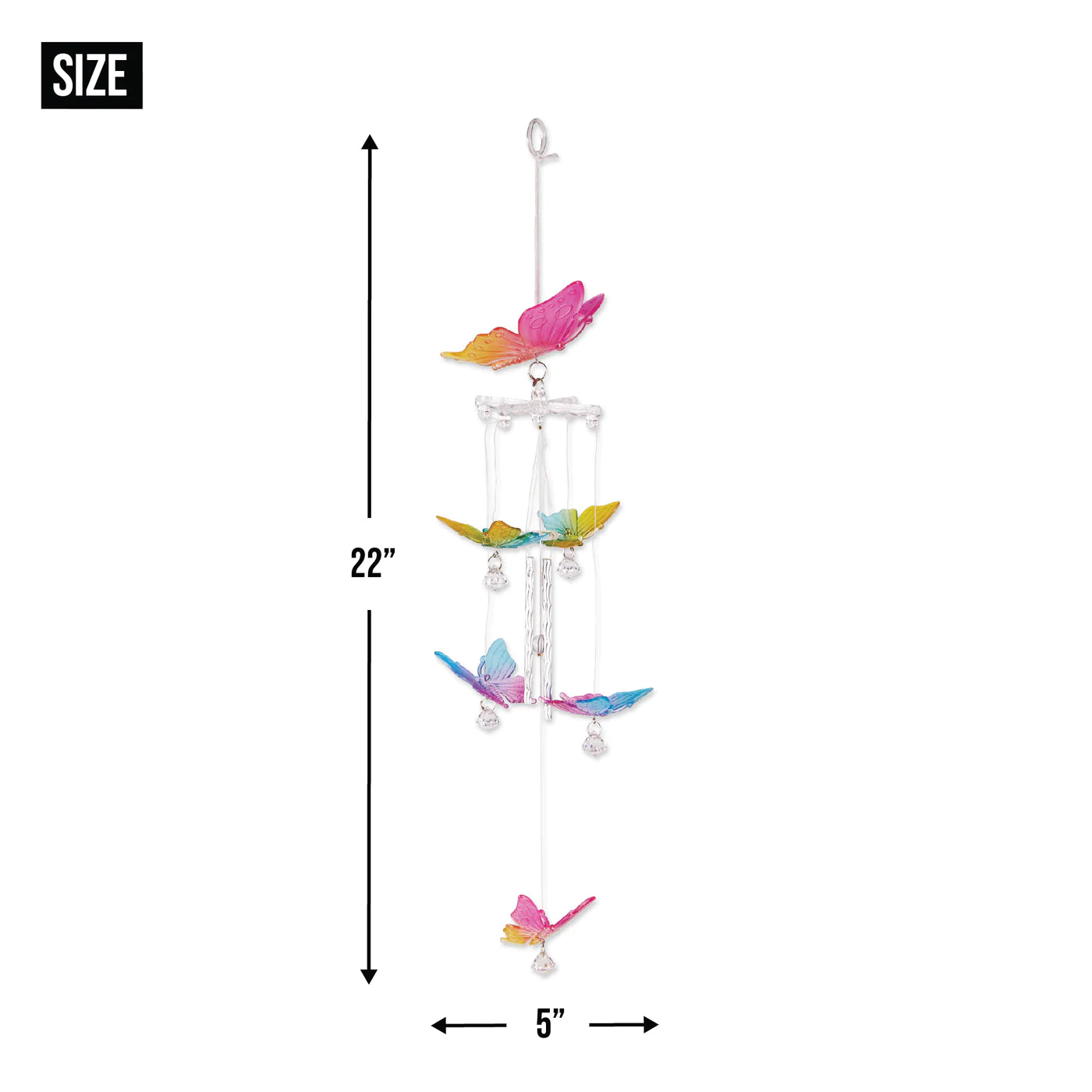 Rainbow Butterfly Wind Chimes image 3