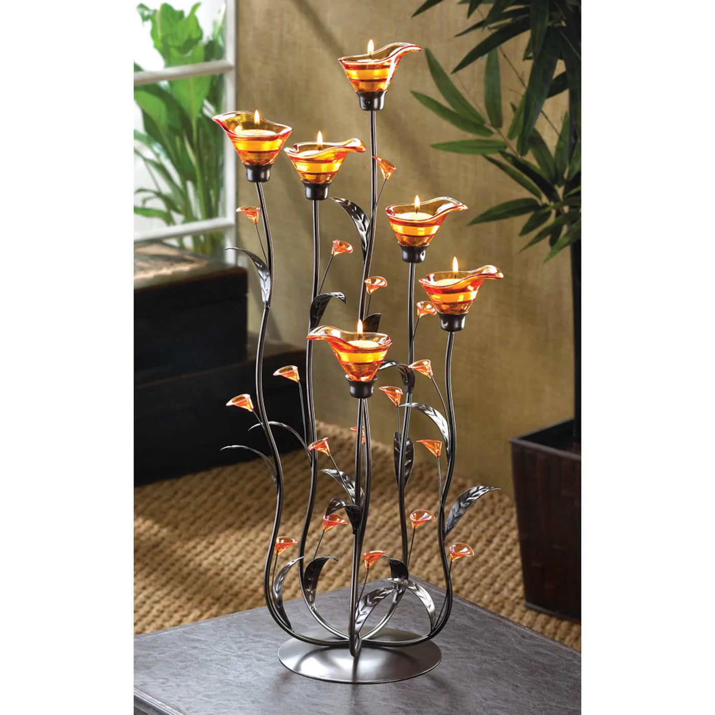 Amber Calla Lily Candleholder image 2