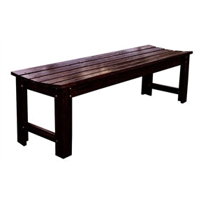 5-Feet Backless Outdoor Garden Patio Cedar Wood Bench in Burn Brown image 0
