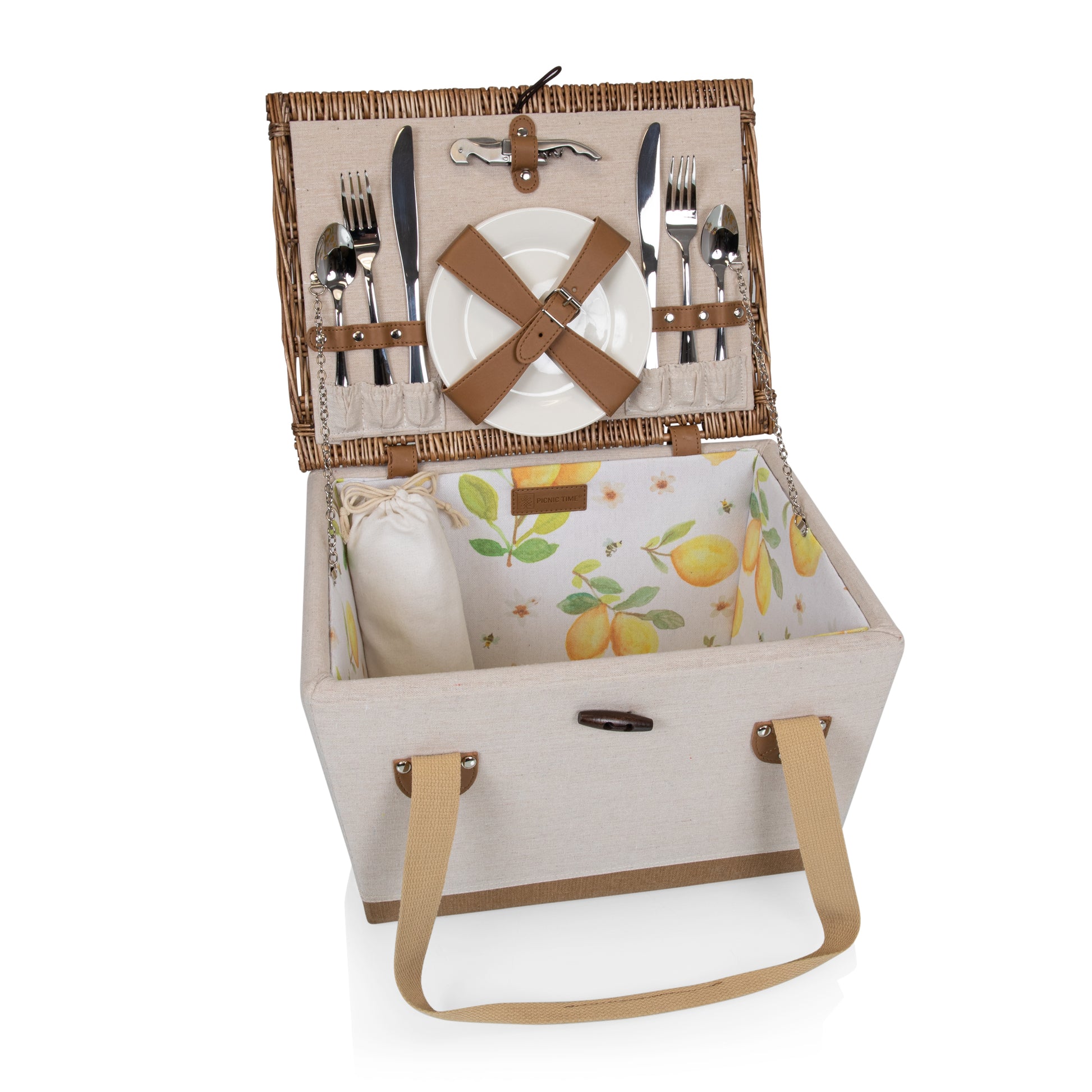 Lemongrove Picnic Basket for 2 - Bees & Lemons image 1