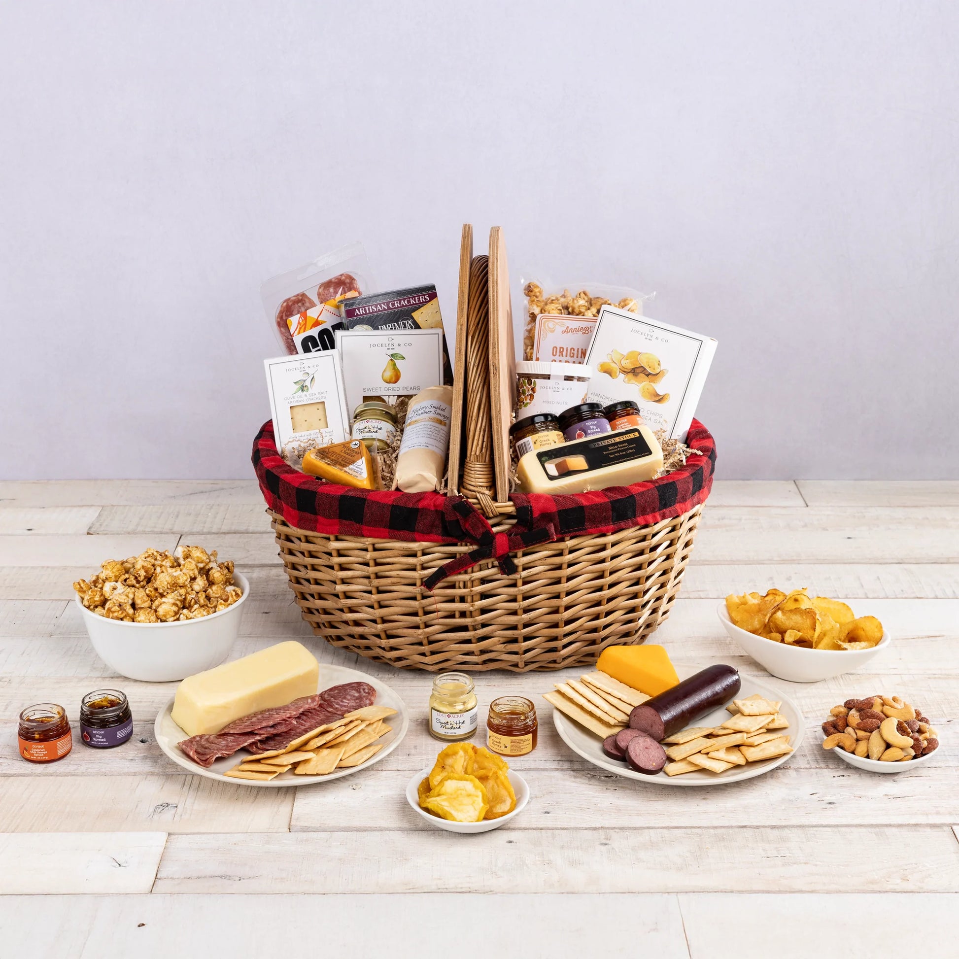 Country Basket with Gourmet Gift Pack image 2