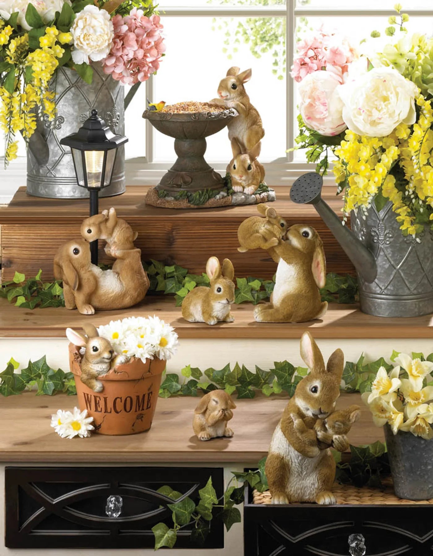 Playful Bunnies Bird Feeder image 2