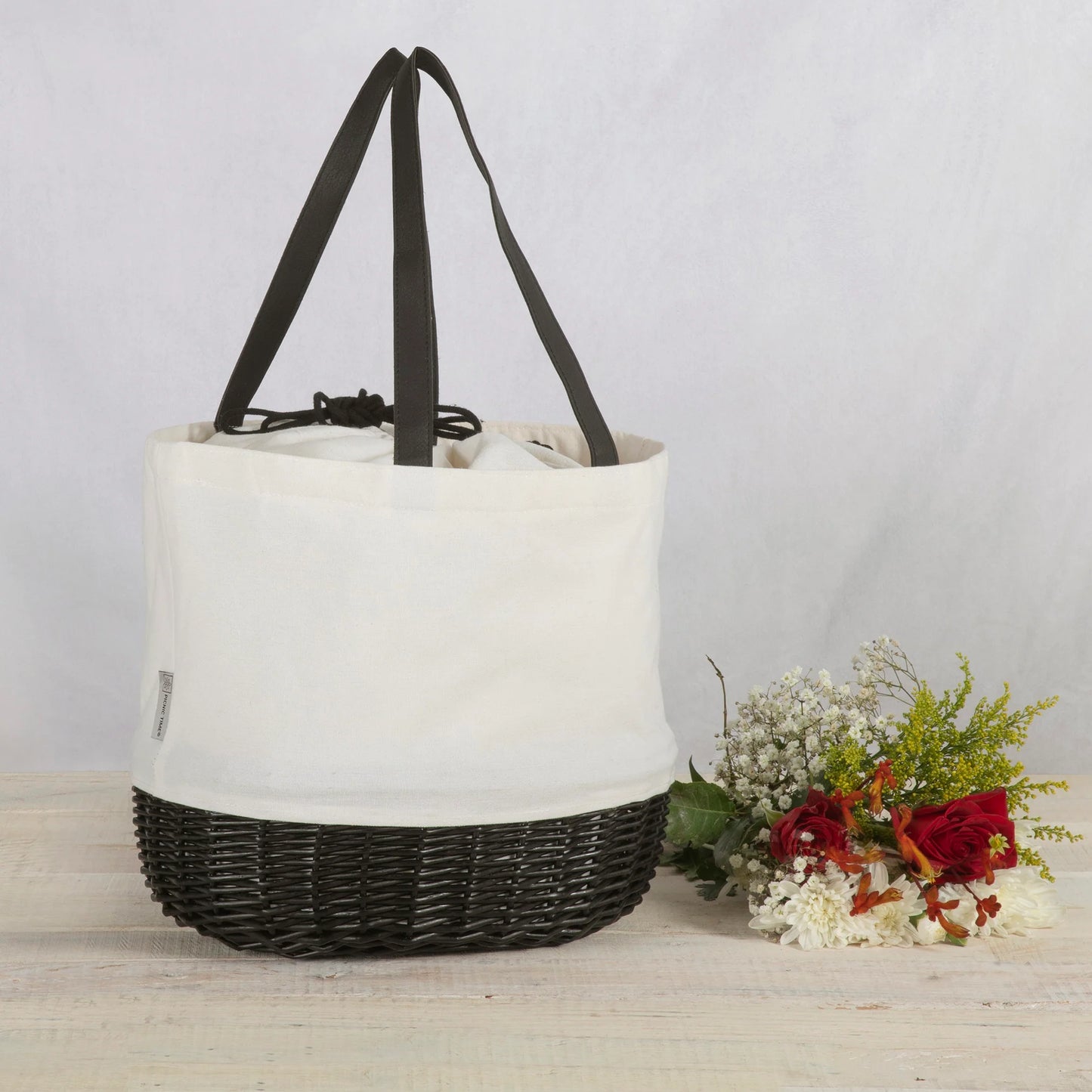 Coronado Canvas and Willow Basket Tote image 6