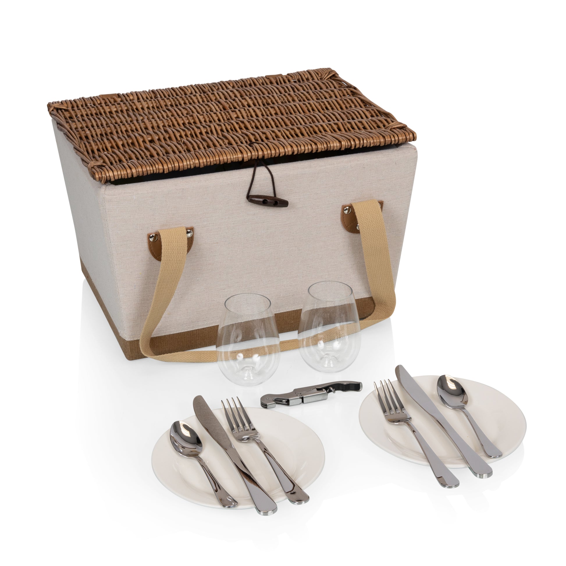 Lemongrove Picnic Basket for 2 - Bees & Lemons image 2