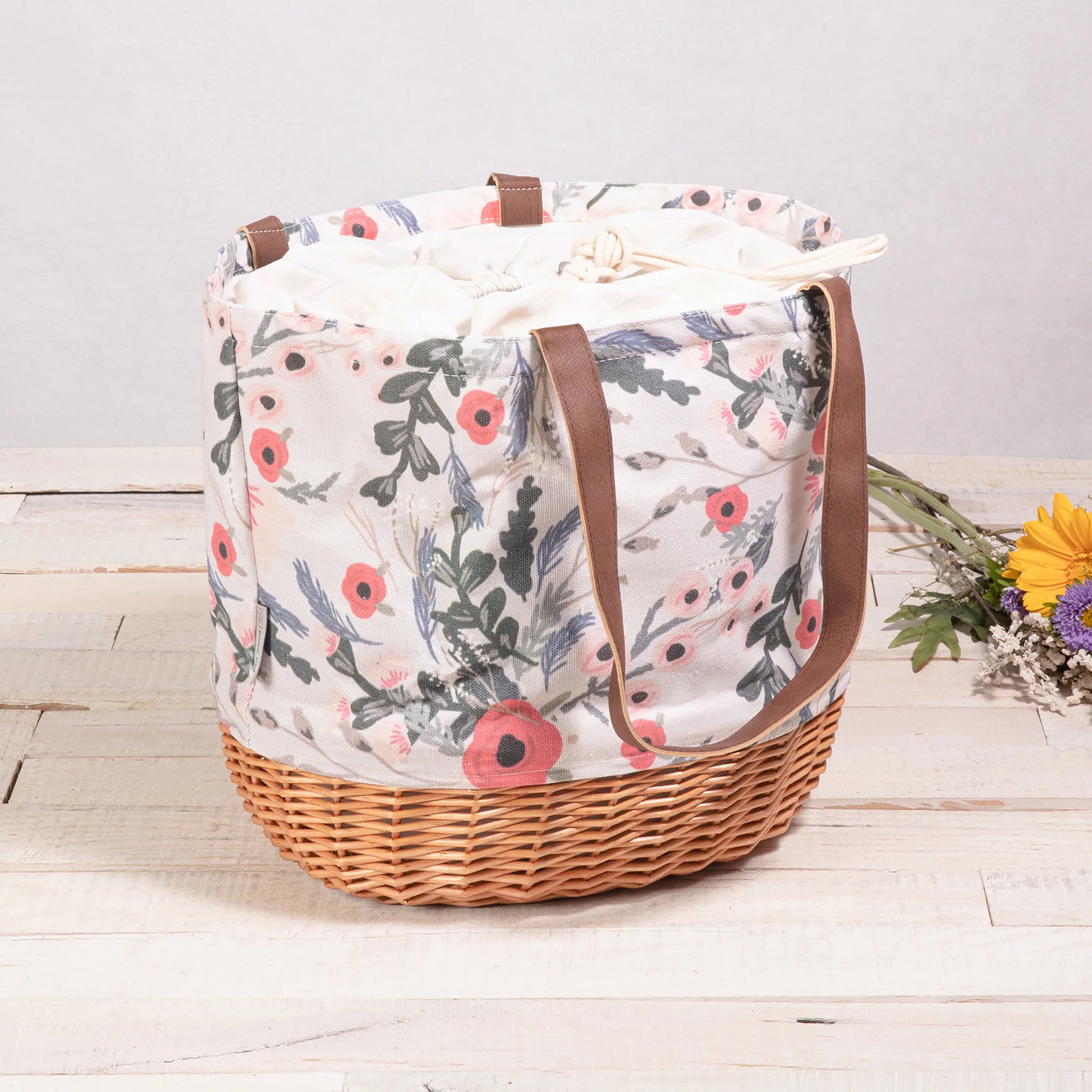 Coronado Canvas and Willow Basket Tote image 16
