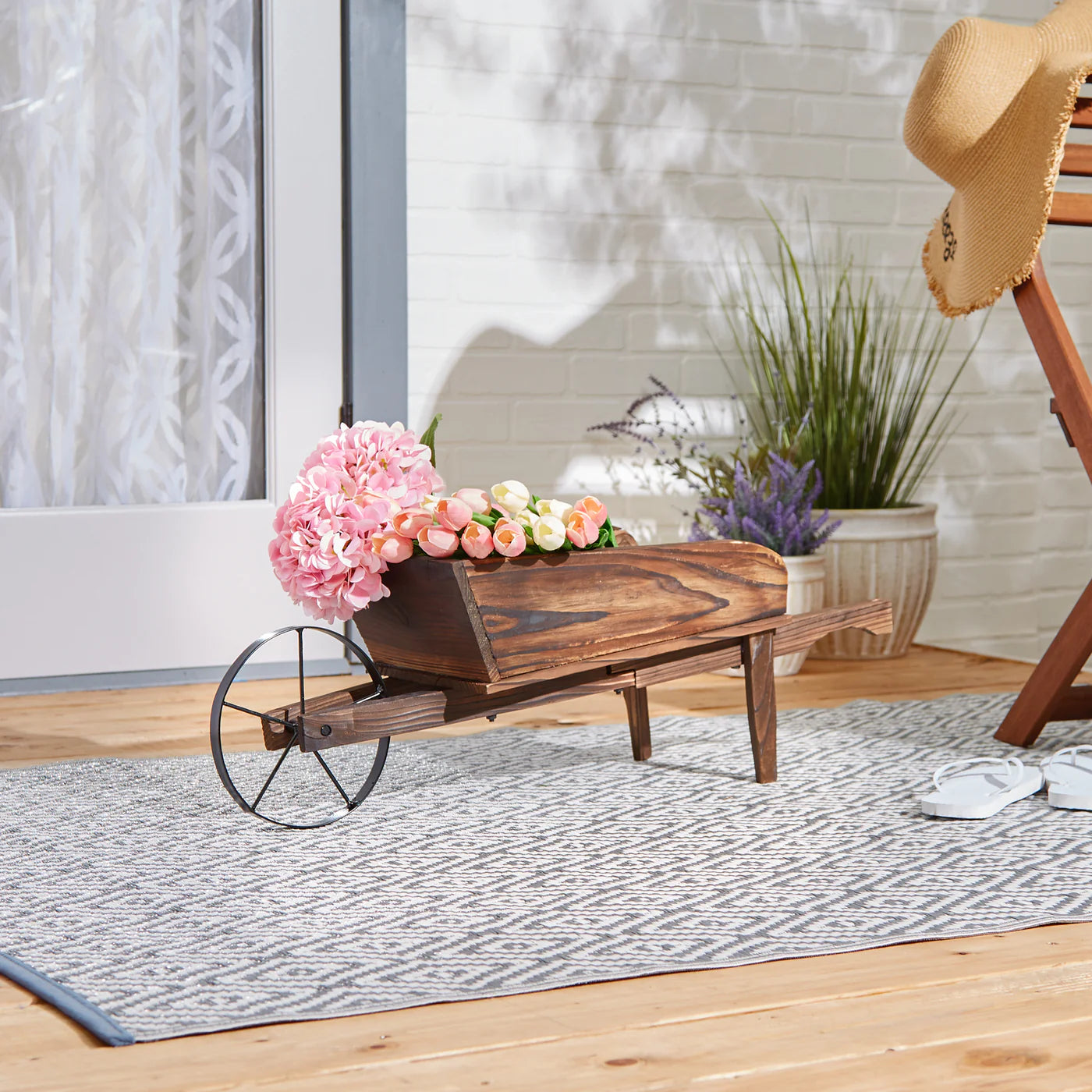 Country Flower Cart Planter image 3