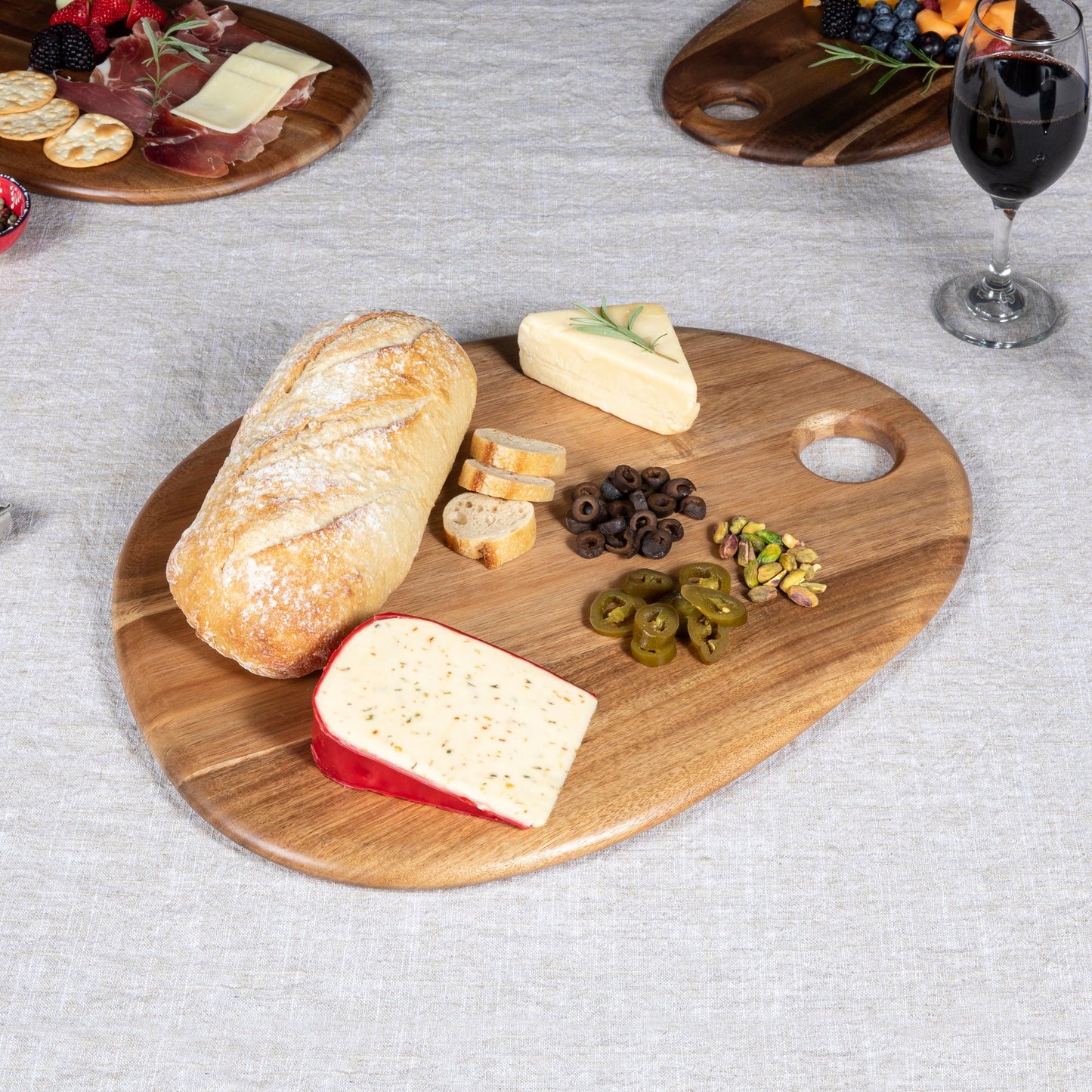 Pebble Shaped Acacia Serving Board 18" x 15" image 0