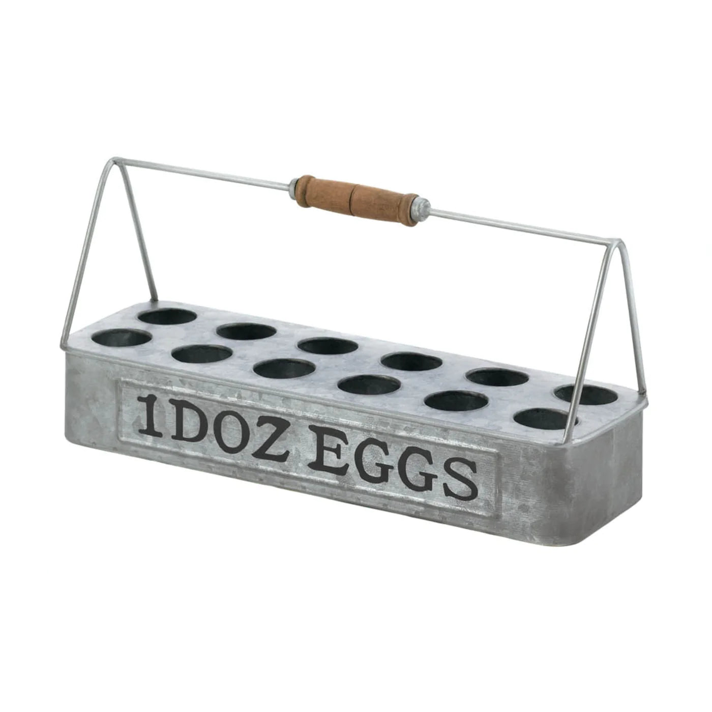 Galvanized Metal Egg Basket image 0