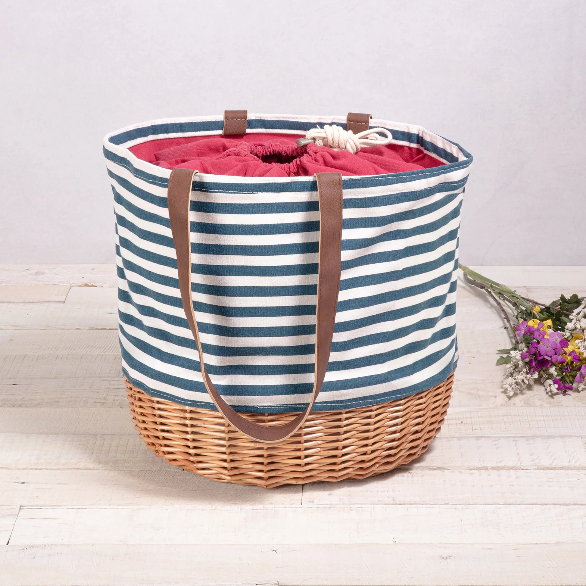 Coronado Canvas and Willow Basket Tote image 12