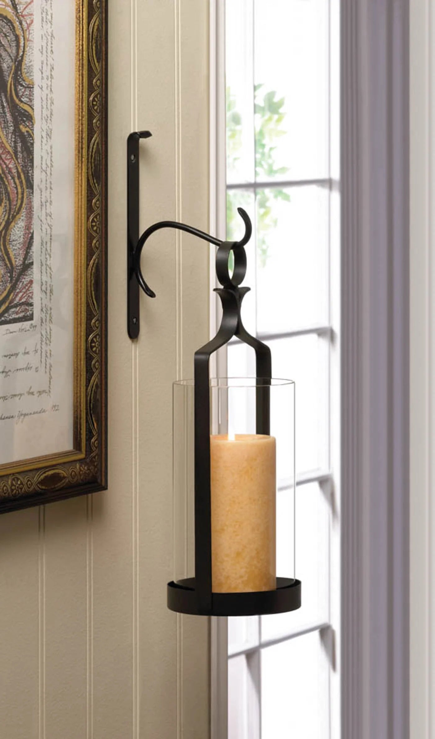 Hanging Hurricane Glass Wall Sconce image 3