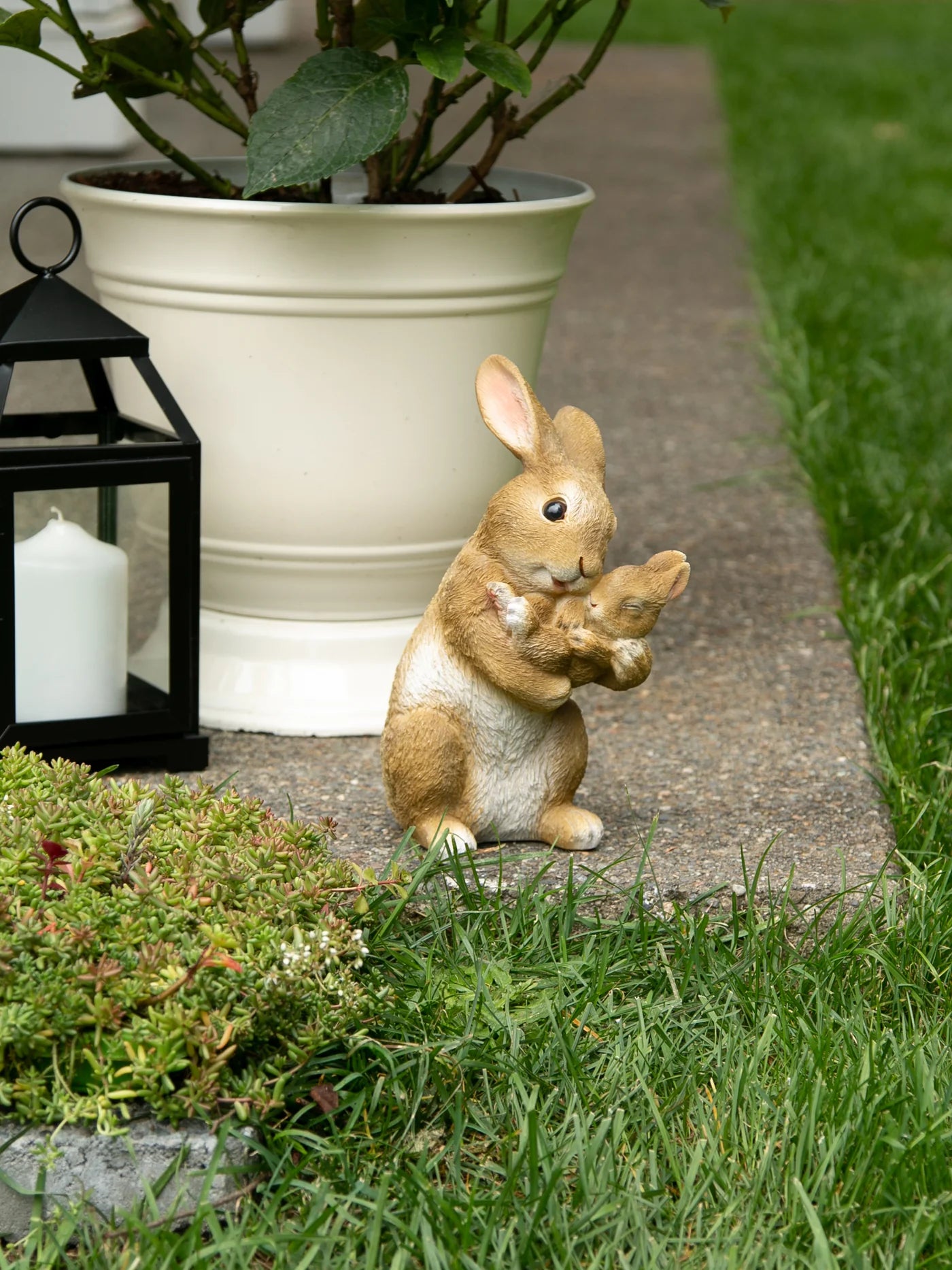 Mom and Baby Rabbit Figurine image 4