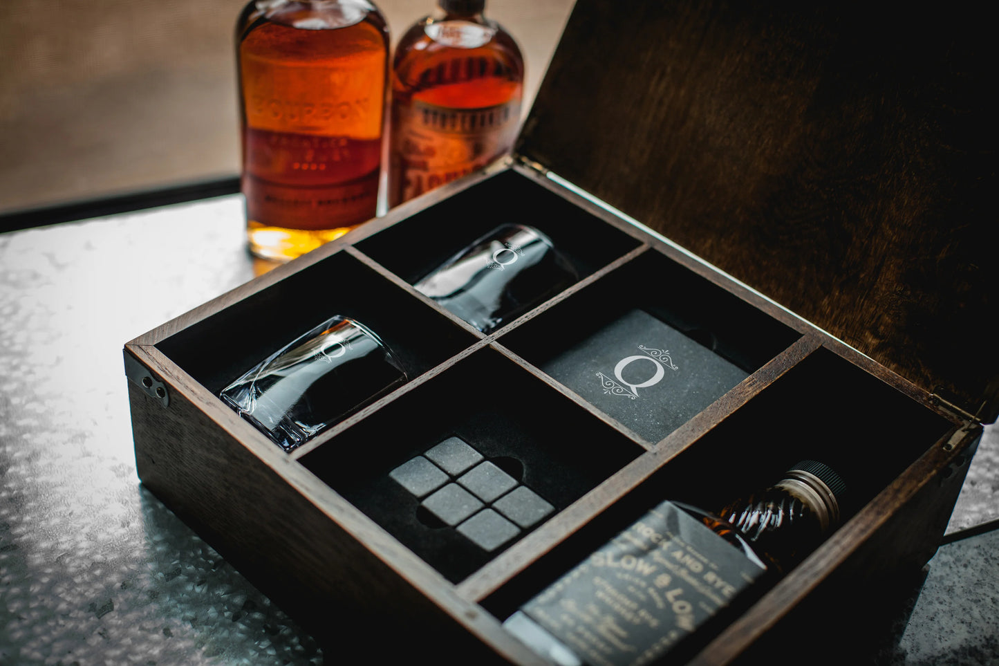 Monogram - Whiskey Box Gift Set