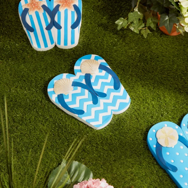 SEASHELL FLIP FLOPS STEPPING STONE