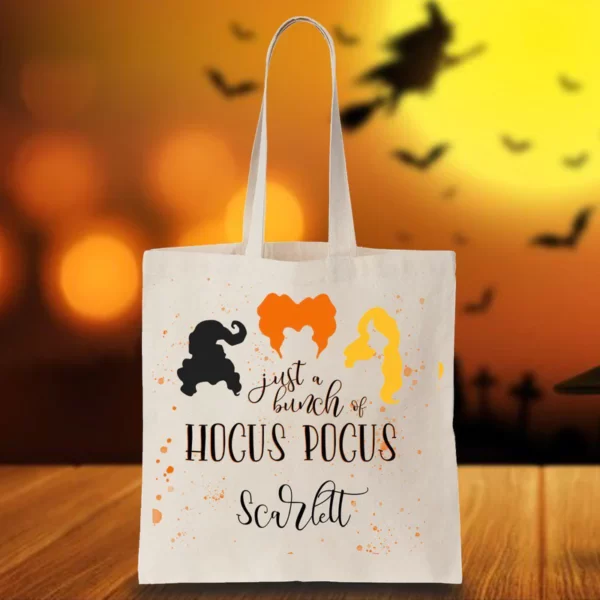 Personalized Halloween Hocus Pocus Trick or Treat Bag