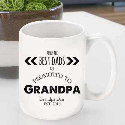 Promoted to Grandpa Coffee Cup