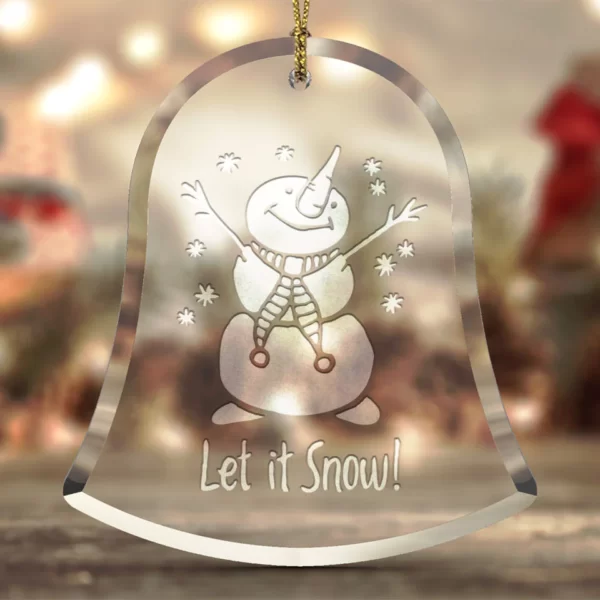 Personalized Beveled Glass Ornament - Bell Shape