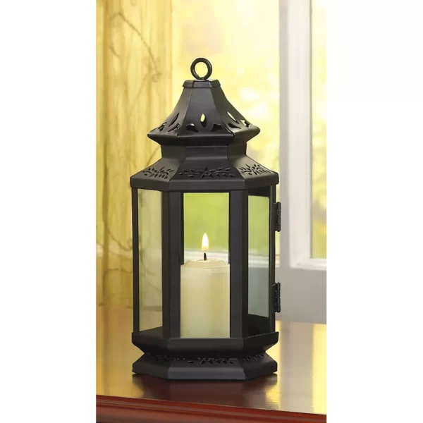 BLACK STAGECOACH LANTERN