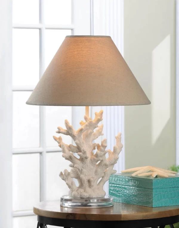 WHITE CORAL TABLE LAMP