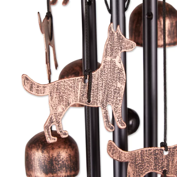 26 BRONZE DOGS WIND CHIMES