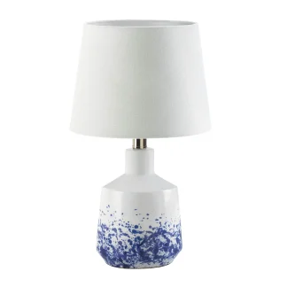 WHITE AND BLUE SPLASH TABLE LAMP