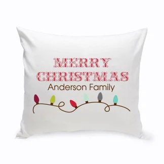 Holiday Throw Pillows - Xmas Lights