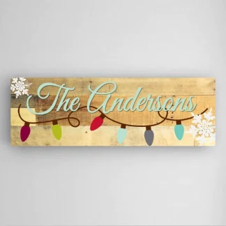 Personalized Snowflakes Canvas Sign