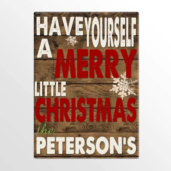 Holiday Canvas Sign - Merry Christmas
