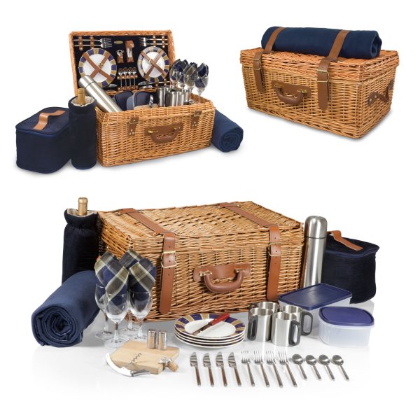 WINDSOR PICNIC BASKET, (NAVY BLUE)