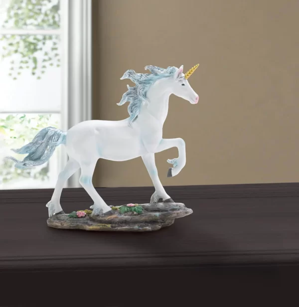 WHITE UNICORN FIGURINE