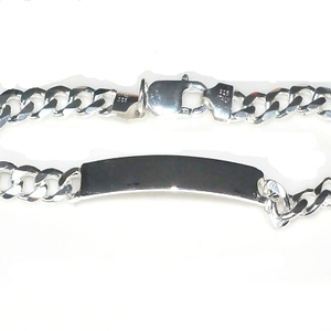 rling Silver Italian 8 Inch ID Bracelet 6.5mm Wide