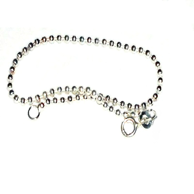 Sterling Silver 925 7 inch 2mm bead chain bracelet