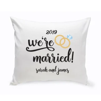 Personalized Throw Pillow - We're Married