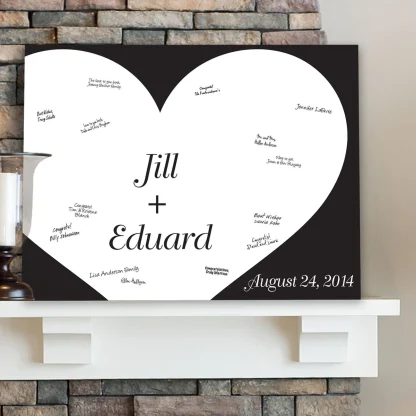 Personalized Guestbook Canvas - Always in Love