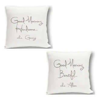Personalized Couples Throw Pillow Set